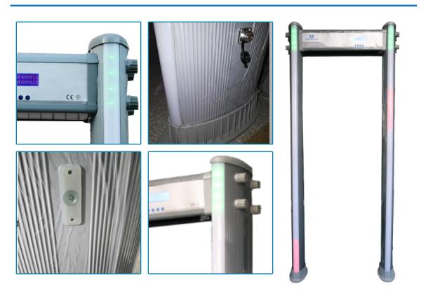 Outdoor Door Frame Metal Detector 6/12/18 Zones For Security Inspection