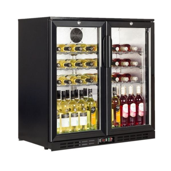 Glass Hinge Door Commercial Refrigeration Equipment Bottle Beer Display Back Bar Cooler