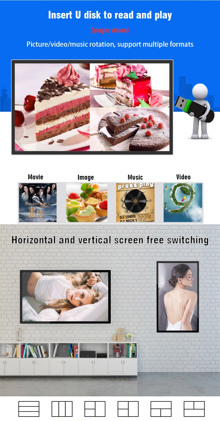 LCD Touch Screen Kiosk Interactive Flat Panel LCD Display High Accuracy Built-in Android system