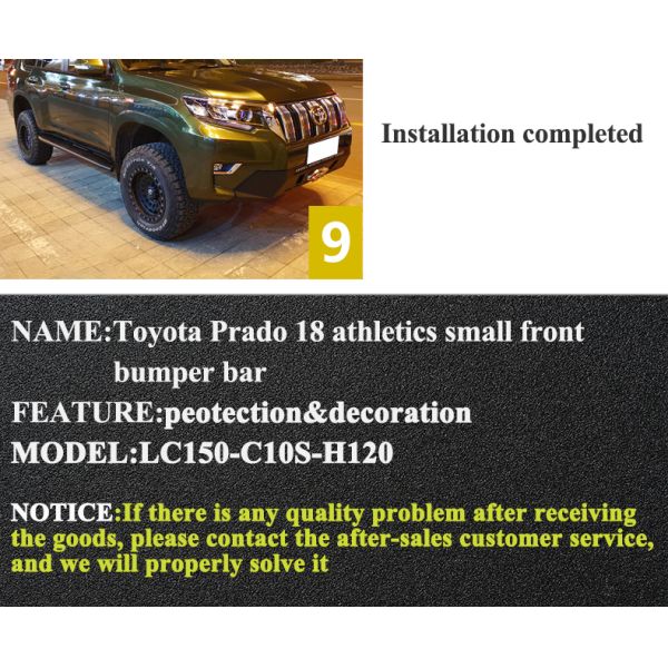 Auto Exterior Accessories Front decoration Bumper Guard front bar for TOYOTA vehicle