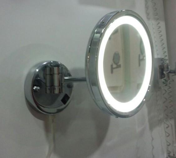 Hotel Style Double Side Wall Mounted Magnifying Mirror With Metal Frame
