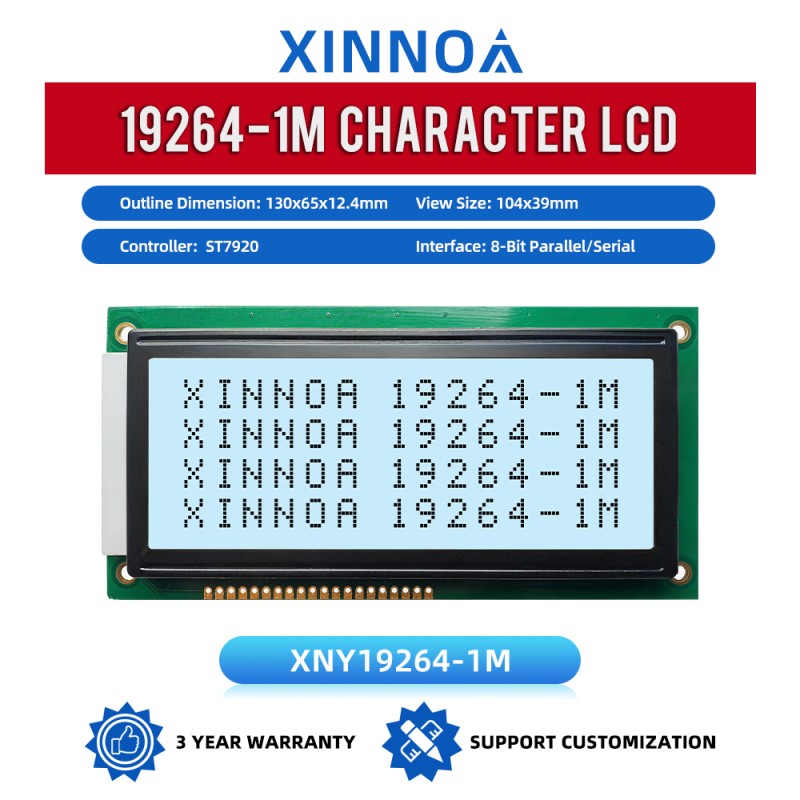 19264-1M Gray Film ST7920 Industrial Control Instrument With Built-in Chinese Character Library Serial And Parallel Port Module