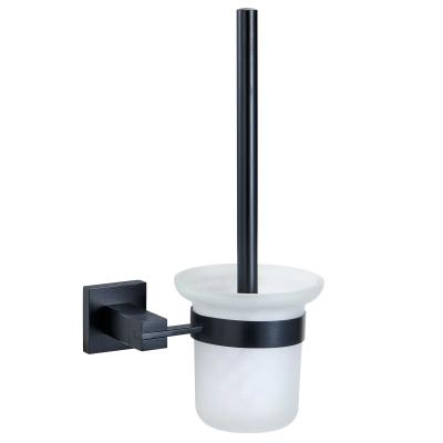 Brushed Toilet Brush With Metal Handle Wall Mounted Bathroom Cleaning Brush