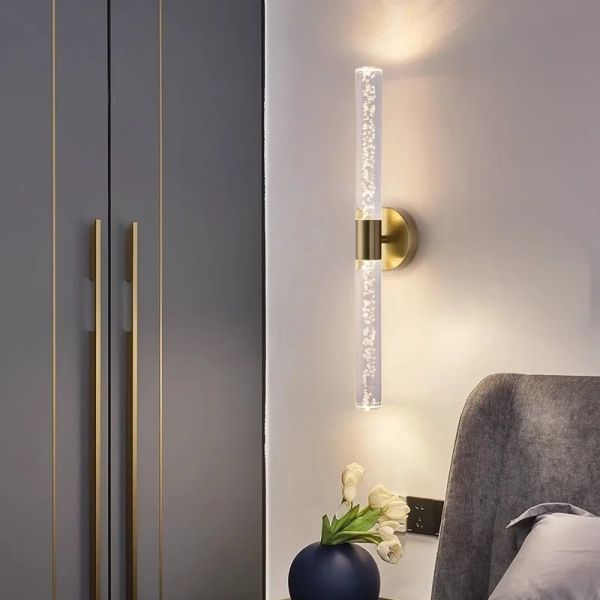 Luxury Wall Lamp Bedside Background Lamp Home Decoration Modern Led strip Crystal mirror headlights(WH-MR-84)