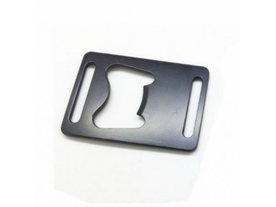 Stainless Steel Lanyard Buckle Accessories Bottle Opener, Custom Stainless Steel Handlwith PVC coating, printed logo