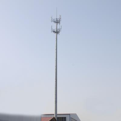 torre de aço Monopole de 45M G/M para a tevê da transmissão