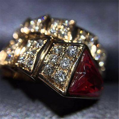 Luxury jewe factory serpenti series ring 18k white gold yellow gold rose gold diamond  ring