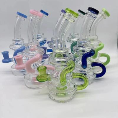 Odm 9 reciclador Bong Glass Bubbler superior da tubulação de água do cachimbo de água