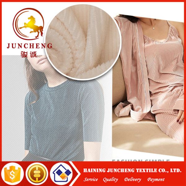 2018 autumn Fashion Ready Goods Stripe Velvet Design for Cloth
