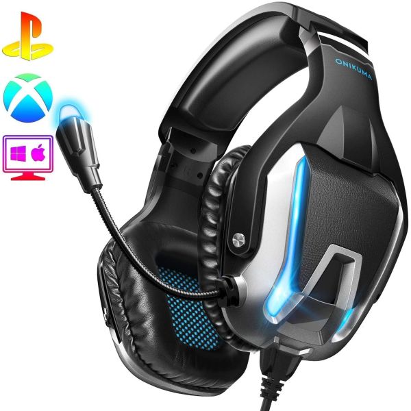 2.2m 2.2kohm Onikuma K12 LED Light Gaming Headset