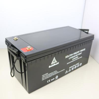 100ah Deep Cycle Solar 24 Volt Lithium Marine Batteries With Smart BMS