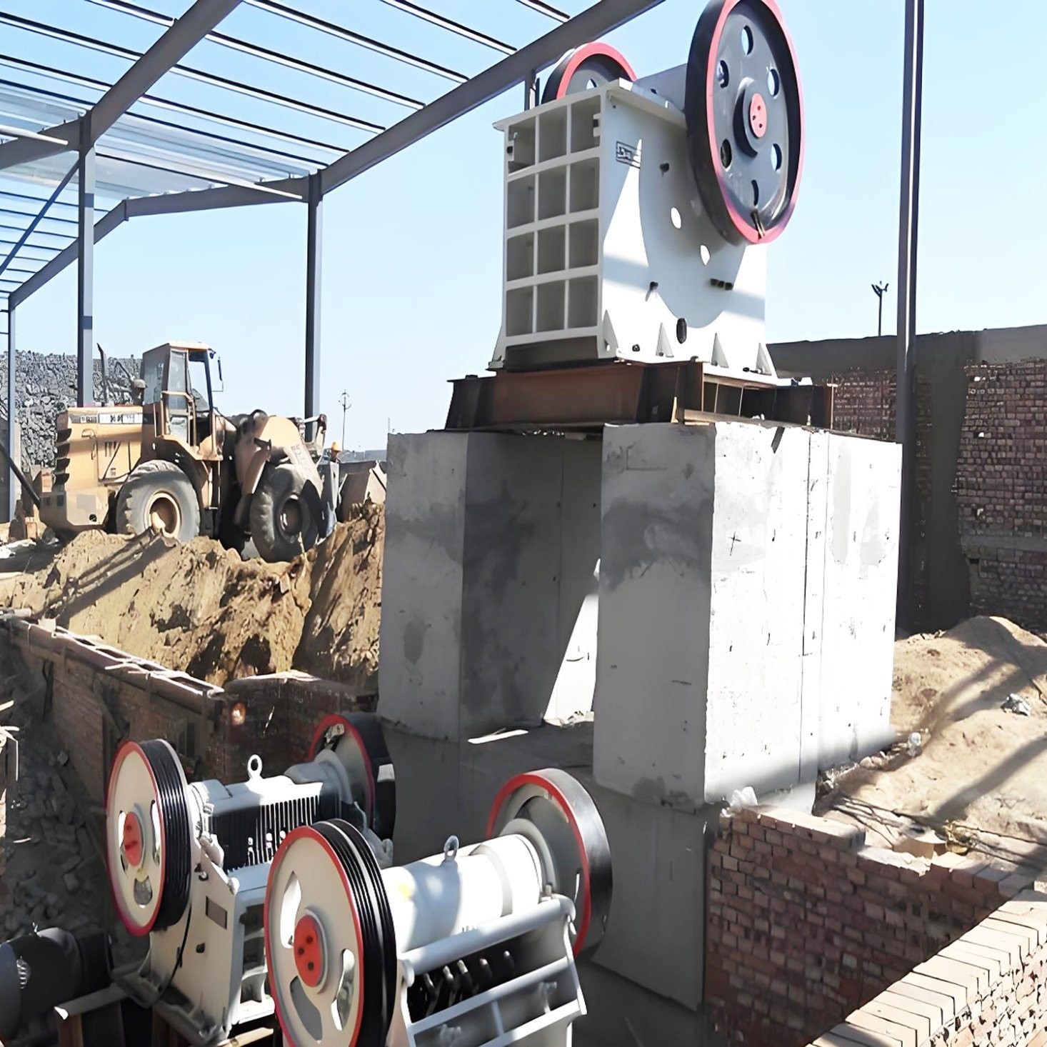 Complete Rock Crushing Machine Stone Jaw Crusher KE200 with Screening Line Customization
