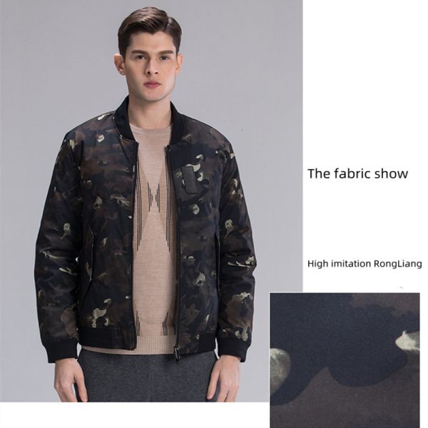 JH Polyester Military Combat Uniform Camouflage Mandarin Collar Cotton Filling