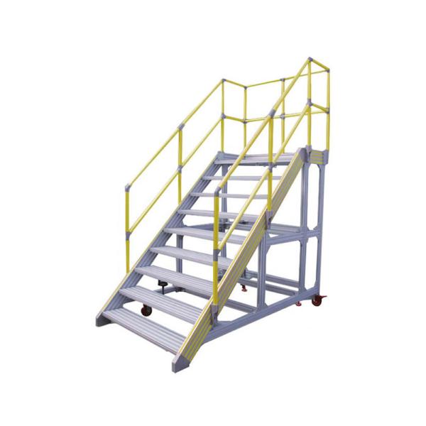 7 Foot 8 Feet Mobile Safety Step Ladder Lightweight Climbing Work Ladder With Pulleys