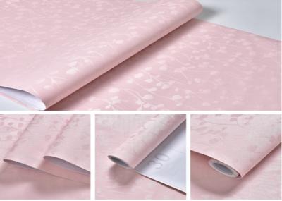 Washable Floral Self-Adhesive Wallpaper , Pink Color 61cm * 50m
