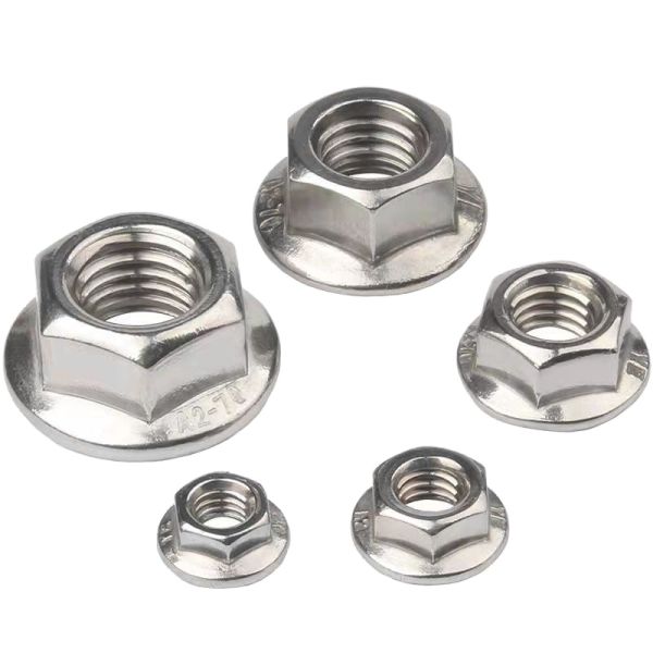 Din6923 Grade M4-M16 Stainless Steel Bolt Hexagon Flange Nuts