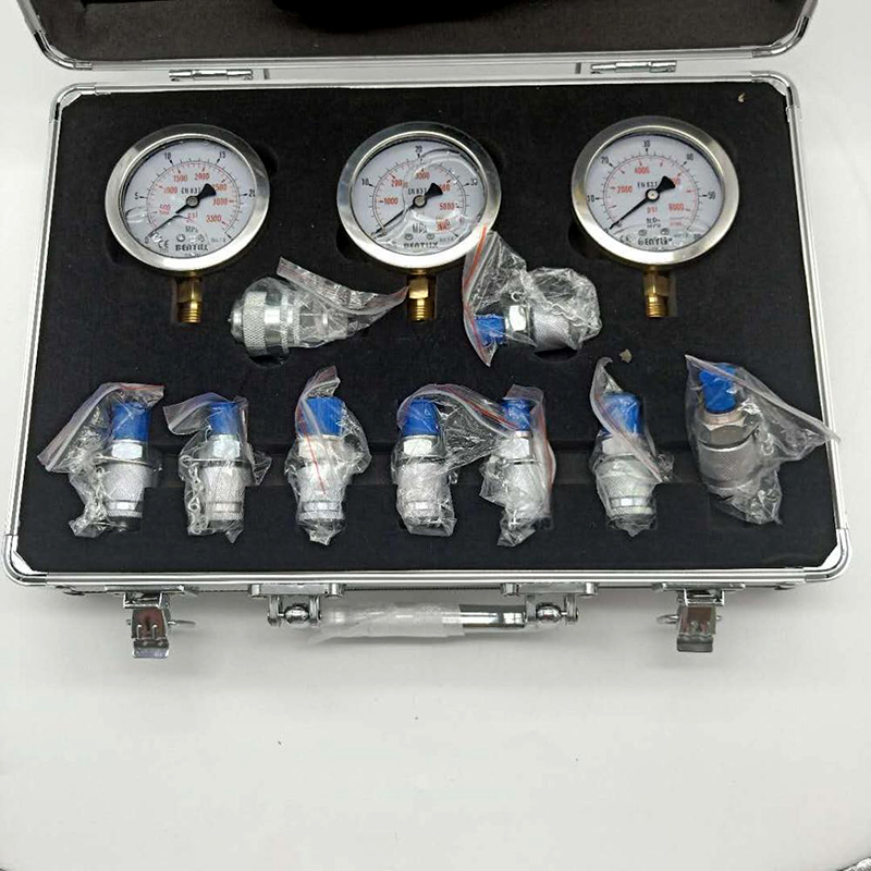 Construction Machinery Parts Hydraulic Pressure Gauge Portable Hydraulic Pressure Test Kit