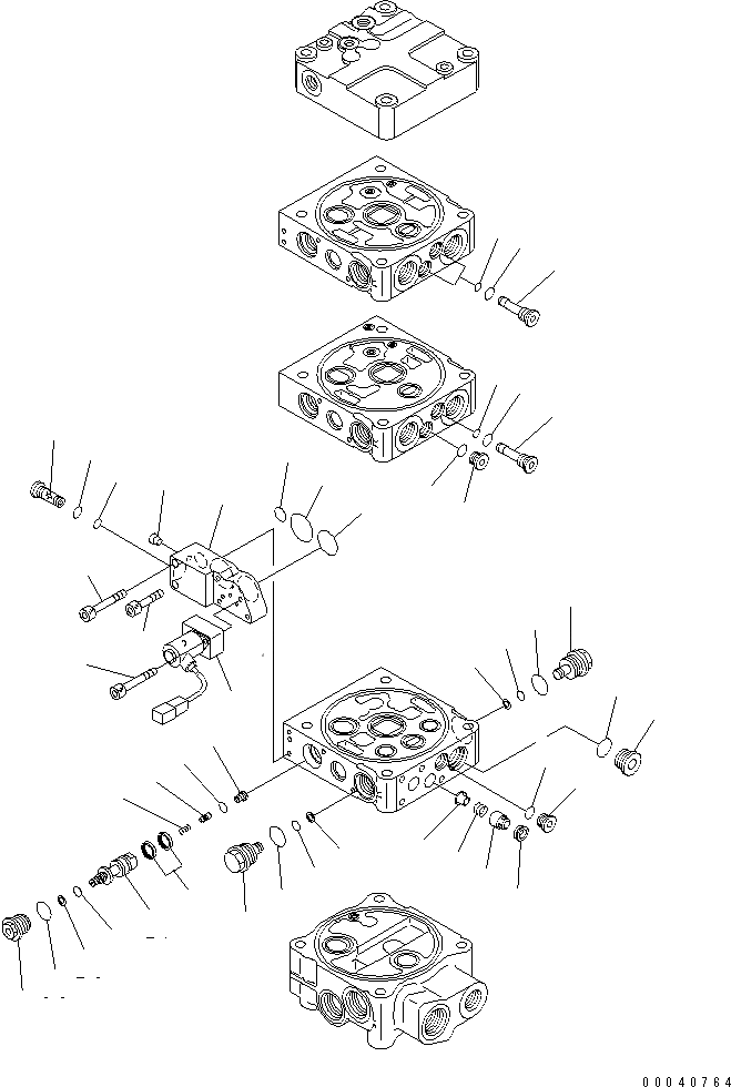 KOMATSU MAIN VALVE 723-53-16202 723-53-16200 FOR WHEEL LOADER WA380-6 WA430
