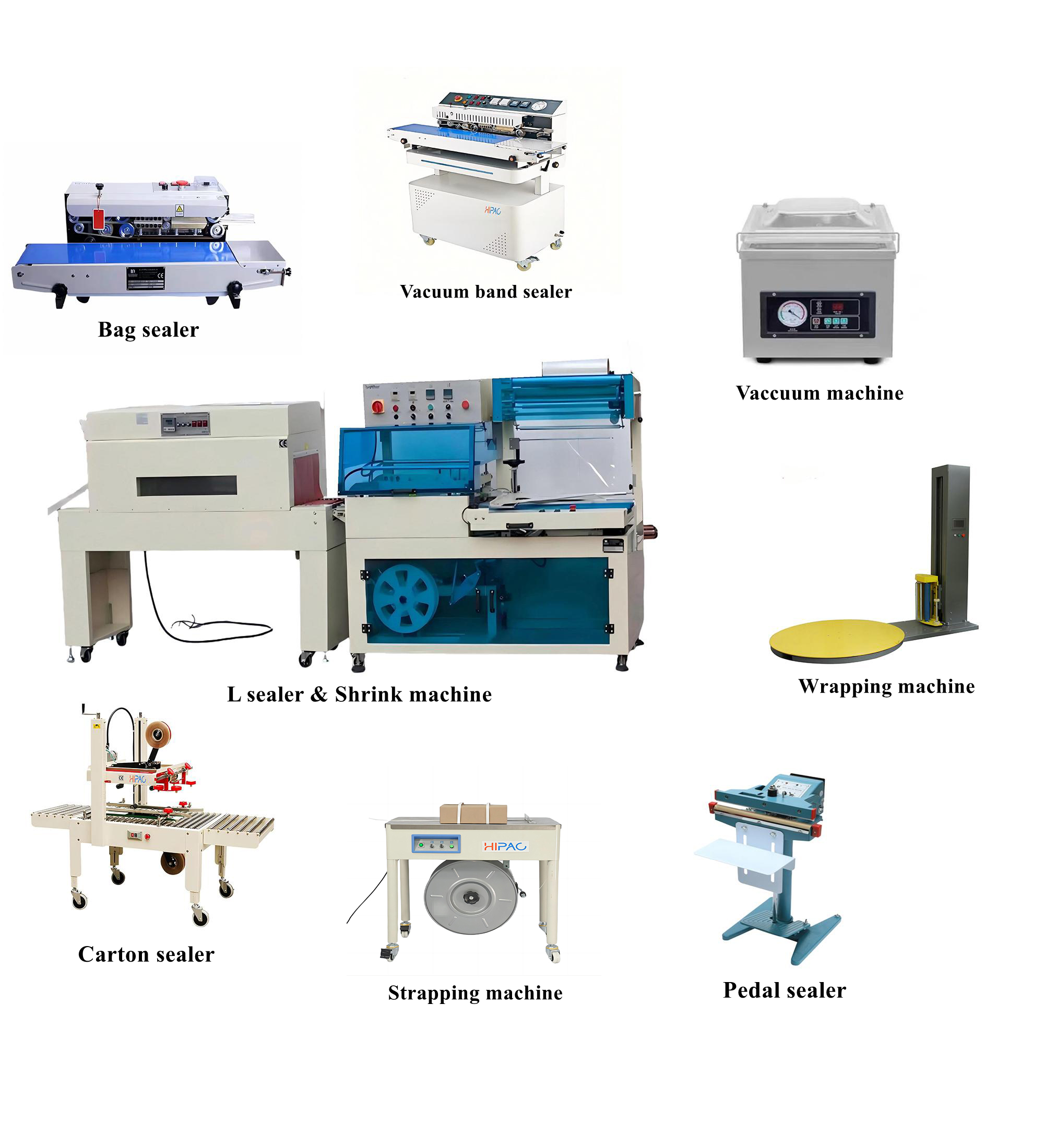 Hipac AP-301&AS523 Electric Seal the Box and Bind It Strapping Machine Durable Automatic Belt Packaging  for Carton