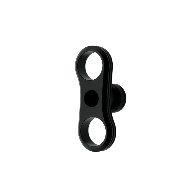 High Precision CNC Machined Custom Aluminum Alloy Dual Hole Connector Bracket