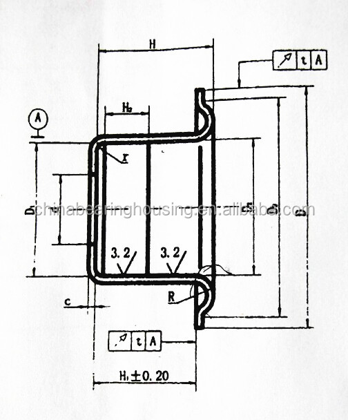 Тяжелый конвейер роликового подшипника конечная крышка покрывает лабиринтные уплотнители DTII204-89