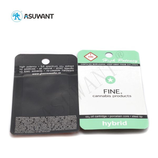 Hybrid Weed Kraft Paper Smell Proof Zipper Bags For Sativa Indica Cigar