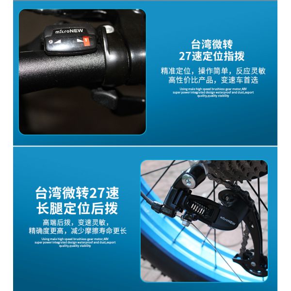 Lightest 250 Watt 36v 26 Inch Electric Fat Bike