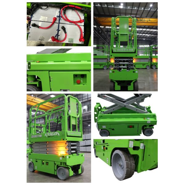 Platform Working Height 8m Self-Propelled Scissor Raise 24V DC