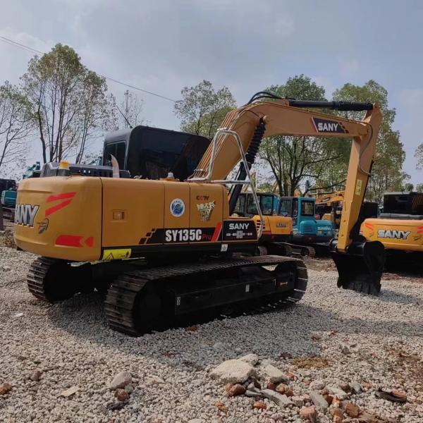 Sany SY135C Excavadora Usada Cor Original Com cilindro Hidráulico Original