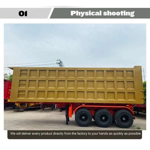 Customer Needs Driven Steel 3-Axle Dump Truck Dump Semi-Trailer with Hydraulic Cylinder