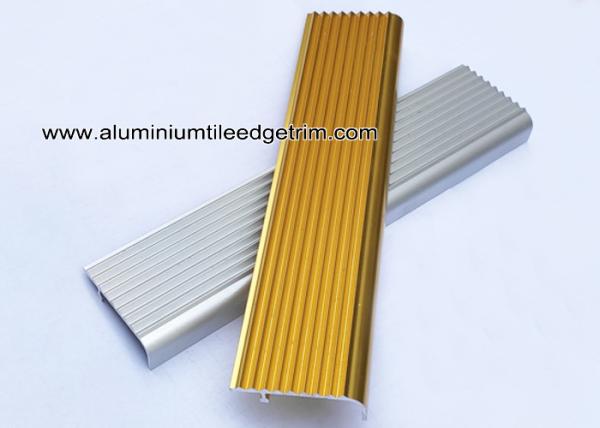 F Type Toothed Anti - Skid  Metal Aluminum Stair Nosing For Tile