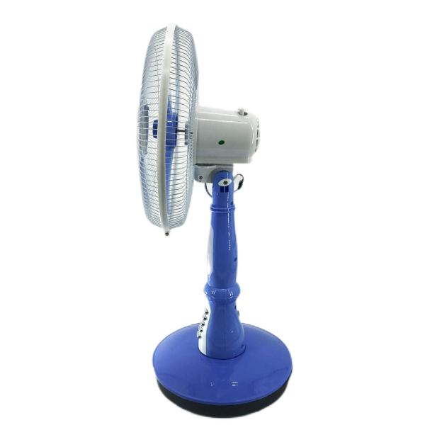 High-quality 12v DC  desk fan solar rechargeable table  fan with charging  battery and led lamp