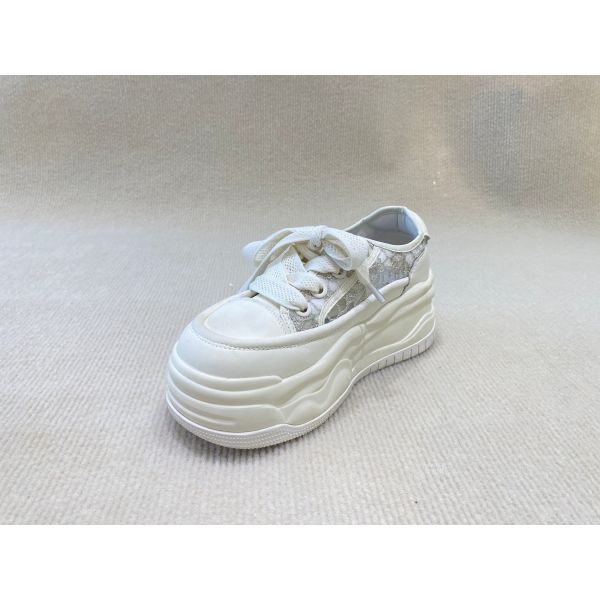 Women lace breathable espadrilles walking shoes with high top
