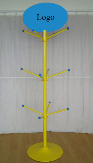 Freestanding спиральная вешалка шарфа металла 32 колец