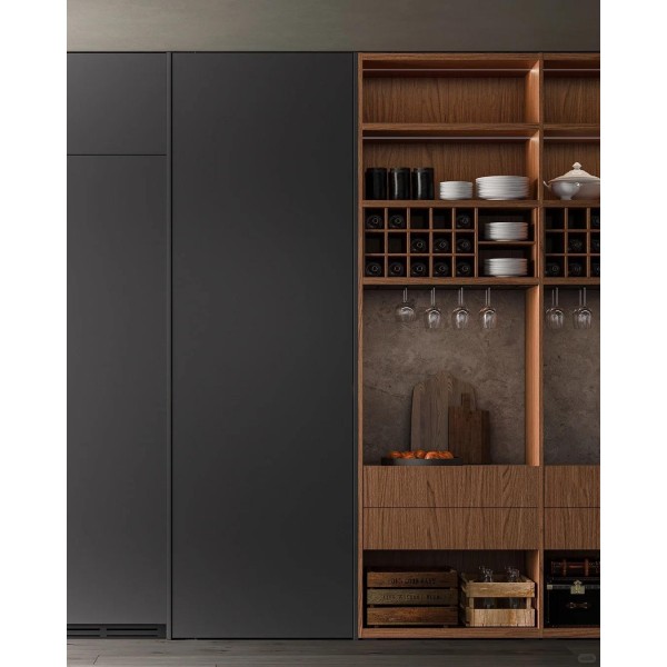 Luxury Modern Kitchen Cabinet Set with Melamine Board for 5 Star Hotel Resort Villa Premium Hardware & Ultimate Guest Experience