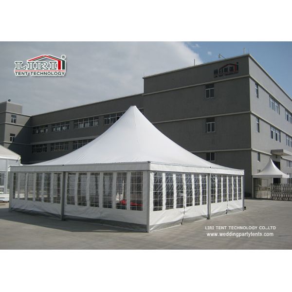 White PVC Pagoda High Peak Tents 3x3m 5x5m 6x6m 8x8m For Parties