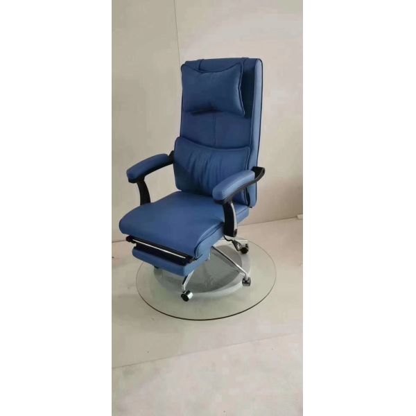 Office Gaming PU Leather Chair Recliner With Footrest High Back