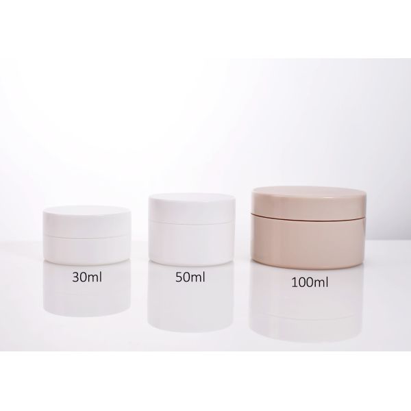30ml 50ml 100ml Empty Straight-Sided Plastic Jars With Lids, Eco-Friendly Cosmetic Packaging Jars Wholesale and Custom
