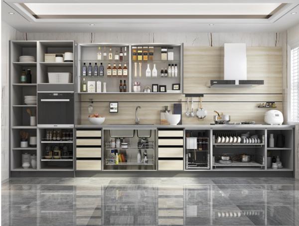 Gelaimei Kitchen Cabinet Set Solid Wood 750mm Height For Home
