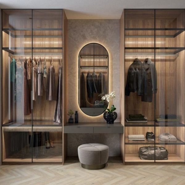 2D / 3D European Style Bedroom Furniture Modern Design Wardrobes for Apartment Hotel