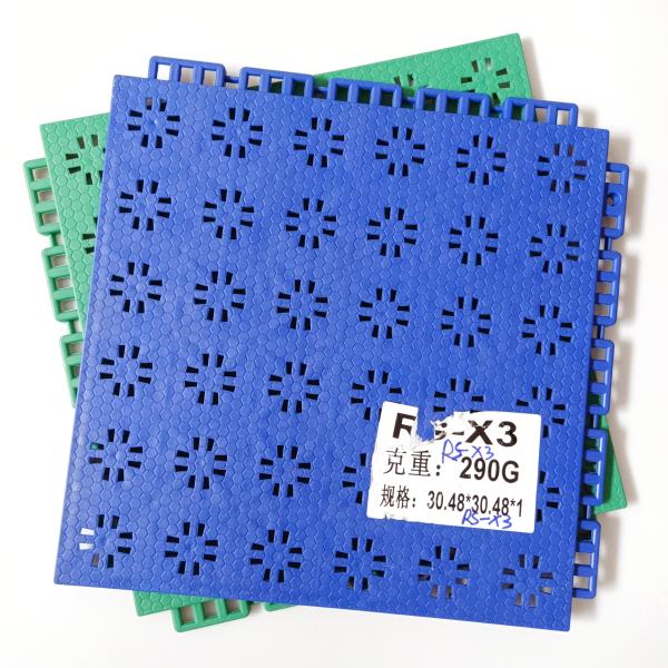 304.8*304.8*10mm PP Tiles for Badminton Basketball Court Outdoor Sports Gym Flooring