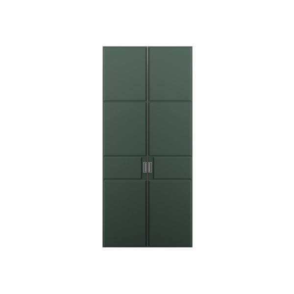 Modern Premium Shaker Style Wardrobe Doors Deep Green PVC Surface