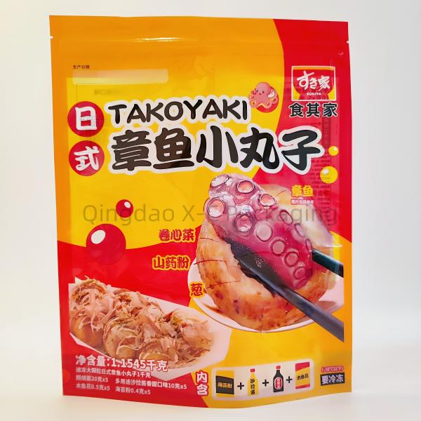 Custom Size Waterproof Stand Up Resealable Plastic Bags For Food Packaging