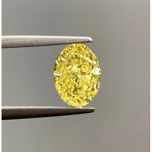Yellow  Oval Cut 0.5carat- 2.5carat  Lab Grown Diamond HPHT CVD  Diamond Fancy pink Color VVS VS 3EX Loose Diamond IGI Certified