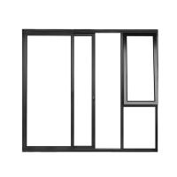 Porte coulissante en aluminium revêtue de poudre, avec rupture thermique