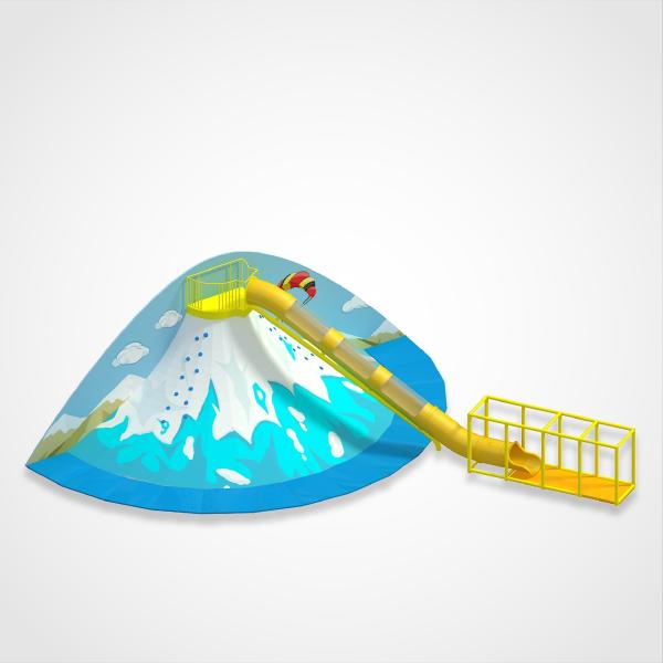 3.5M Volcano Slip And Slide Playground Equipment Indoor Commercia High Safety