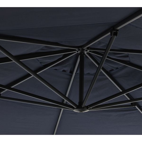 Waterproof Outdoor Umbrella AJUNION Large Size Aluminum Cantilever Umbrella with Base