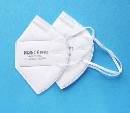 N95 Kn95 Ffp2 Standard Earloop Face Mask , Disposable Mouth Mask Against Coronavirus