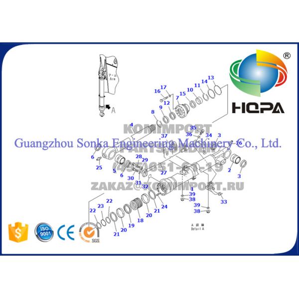 Custom Komatsu PC220 PC270 Bucket Cylinder Seal Kit 707-98-47720 , Water Resistance