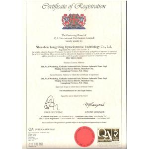 Shenzhen Tongyifang Optoelectronic Technology Co., Ltd. Certificaciones